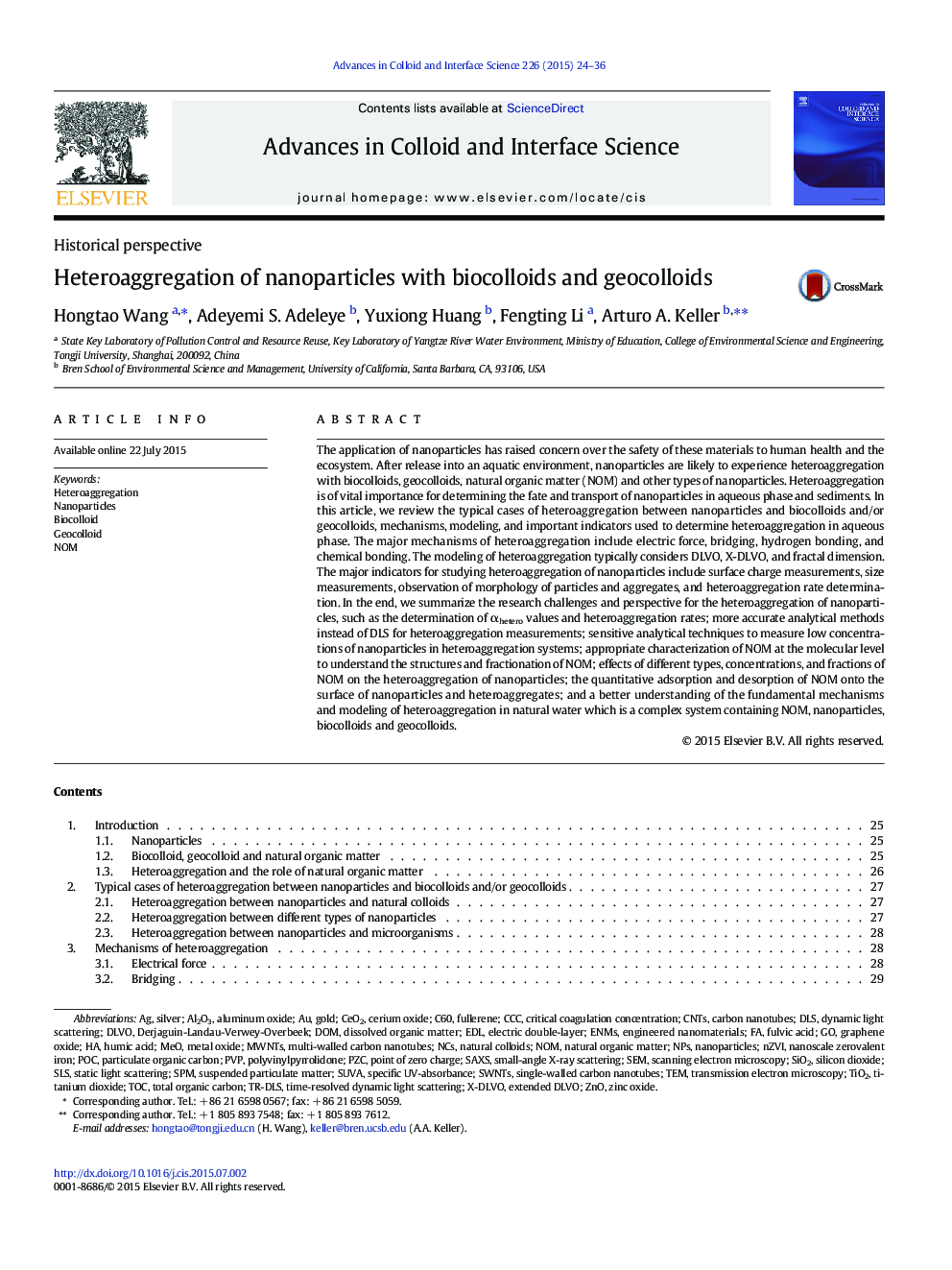 Heteroaggregation of nanoparticles with biocolloids and geocolloids