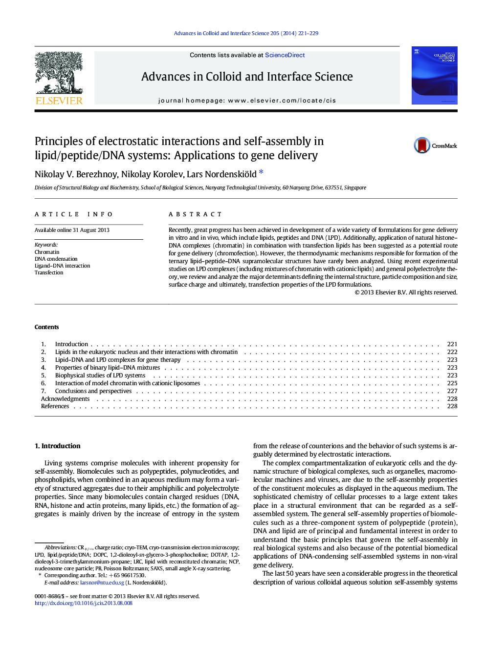 Principles of electrostatic interactions and self-assembly in lipid/peptide/DNA systems: Applications to gene delivery