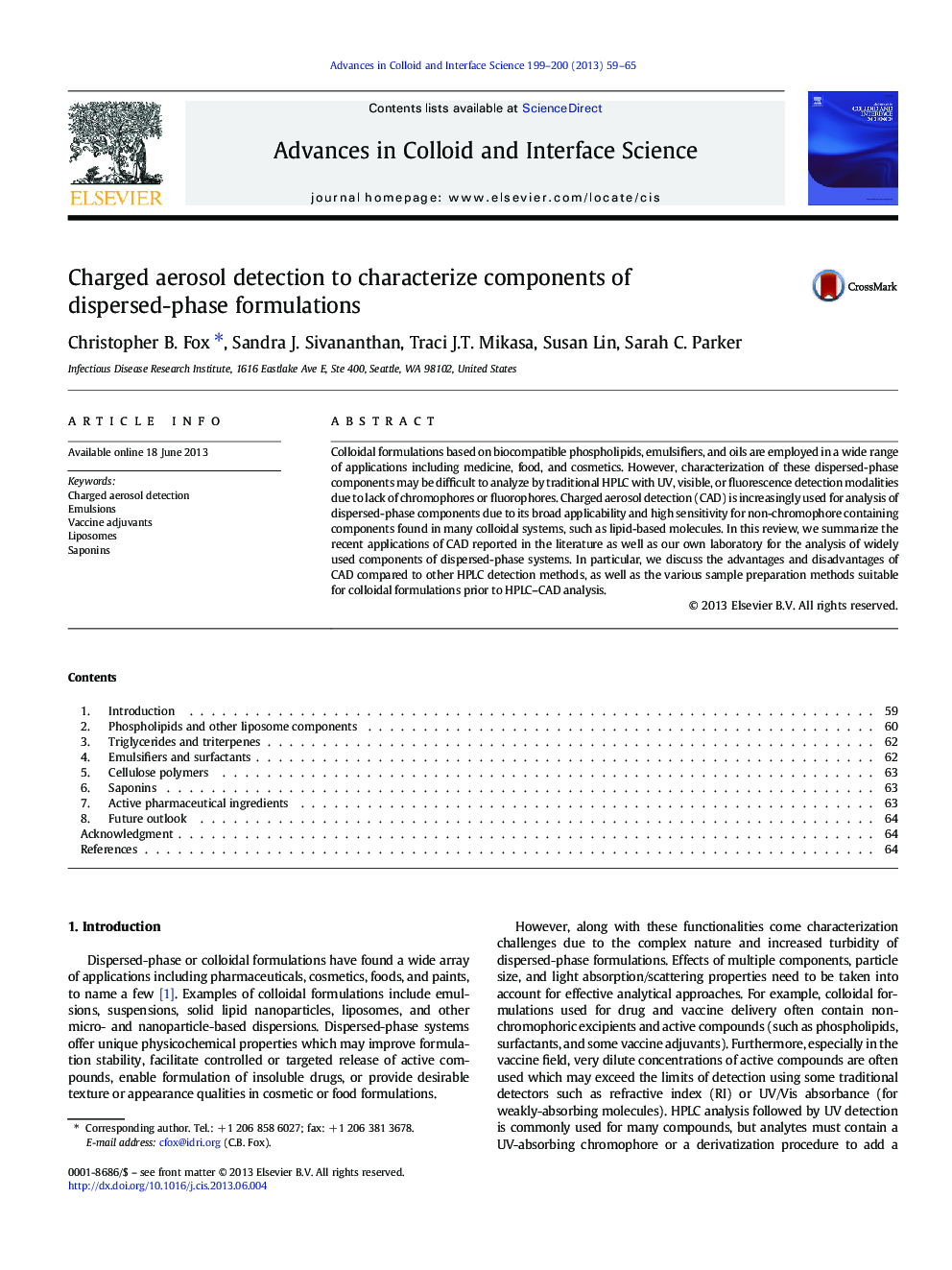 Charged aerosol detection to characterize components of dispersed-phase formulations