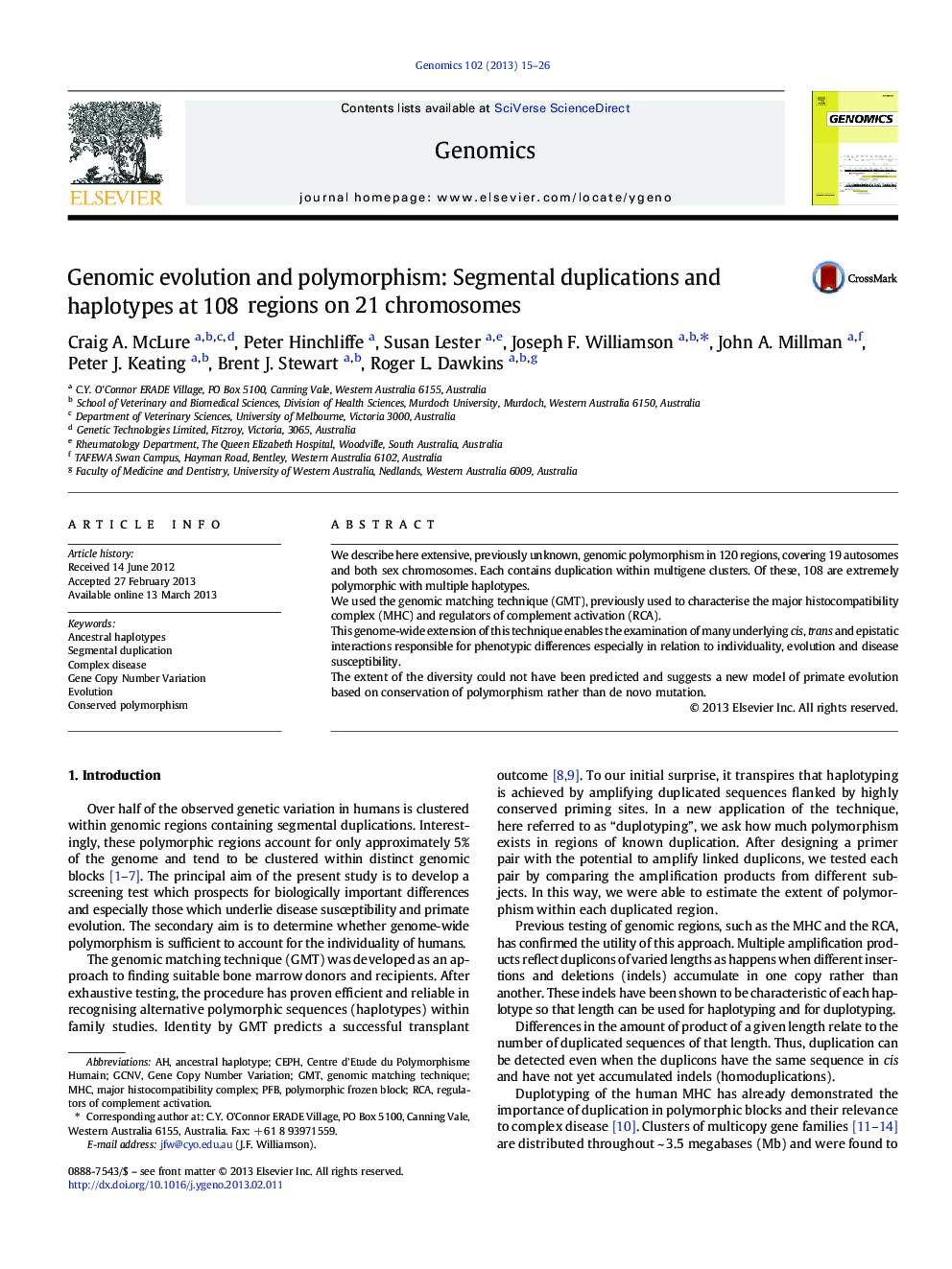 Genomic evolution and polymorphism: Segmental duplications and haplotypes at 108 regions on 21 chromosomes