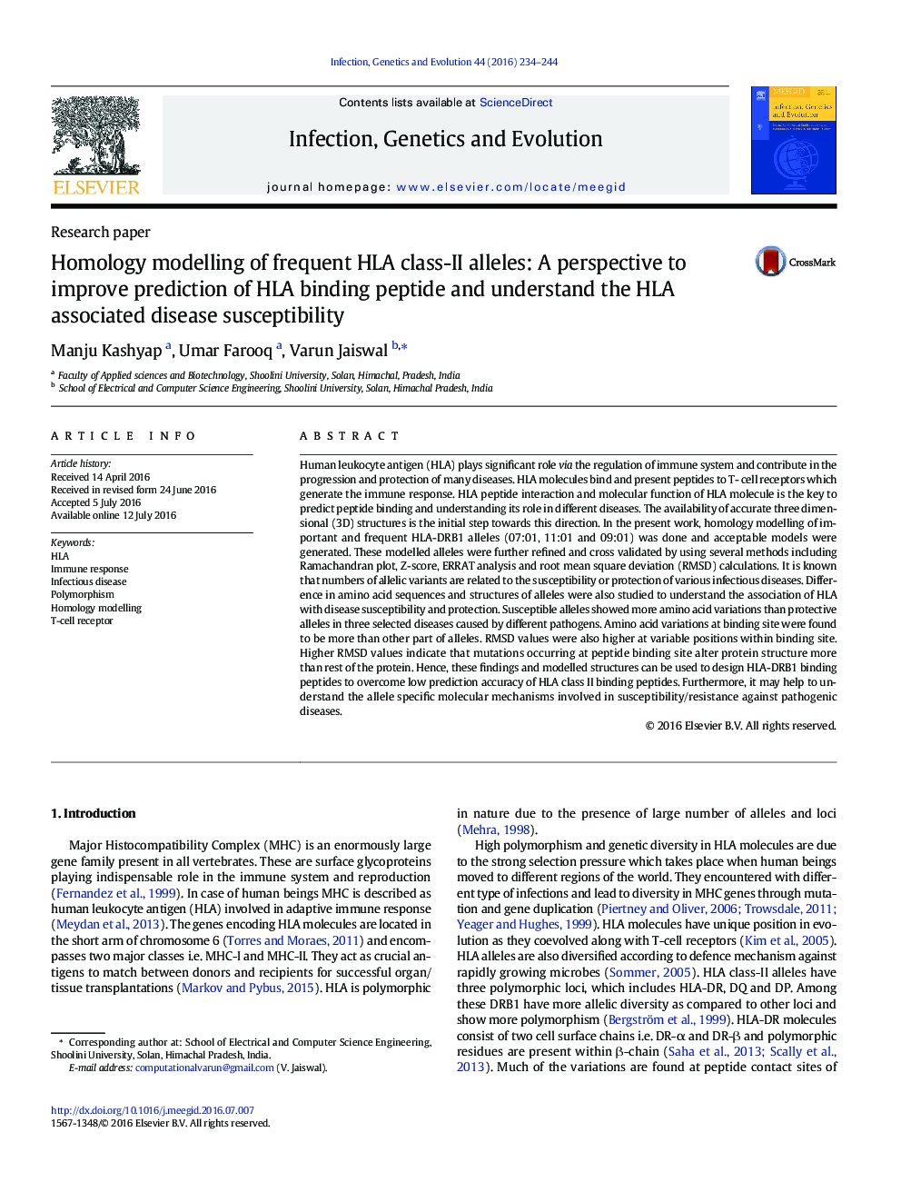 Homology modelling of frequent HLA class-II alleles: A perspective to improve prediction of HLA binding peptide and understand the HLA associated disease susceptibility