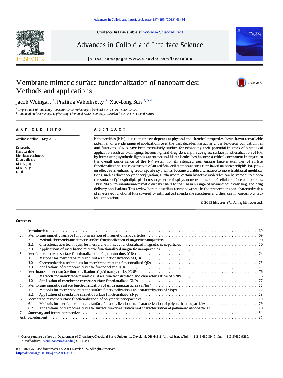 Membrane mimetic surface functionalization of nanoparticles: Methods and applications