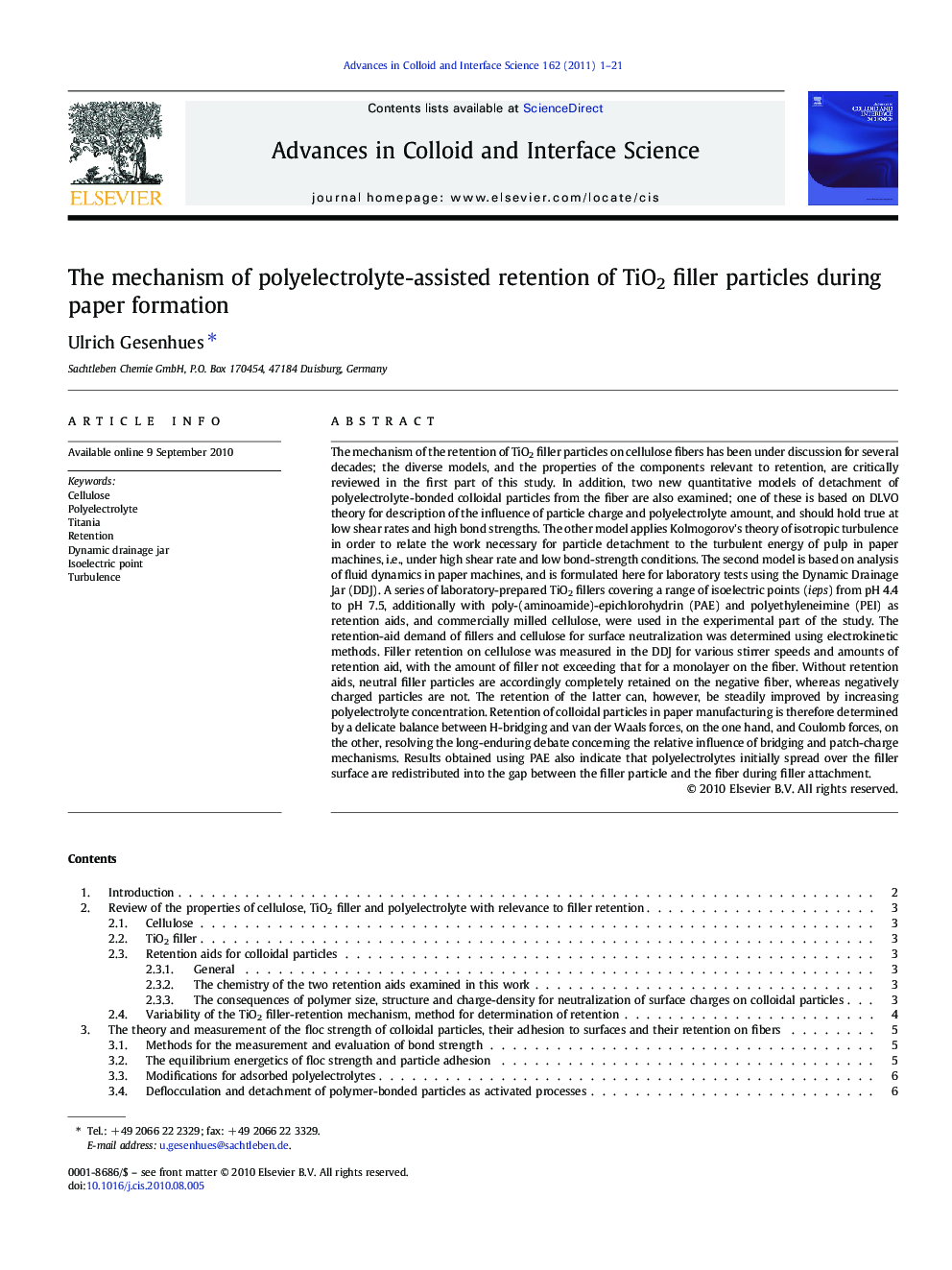 The mechanism of polyelectrolyte-assisted retention of TiO2 filler particles during paper formation