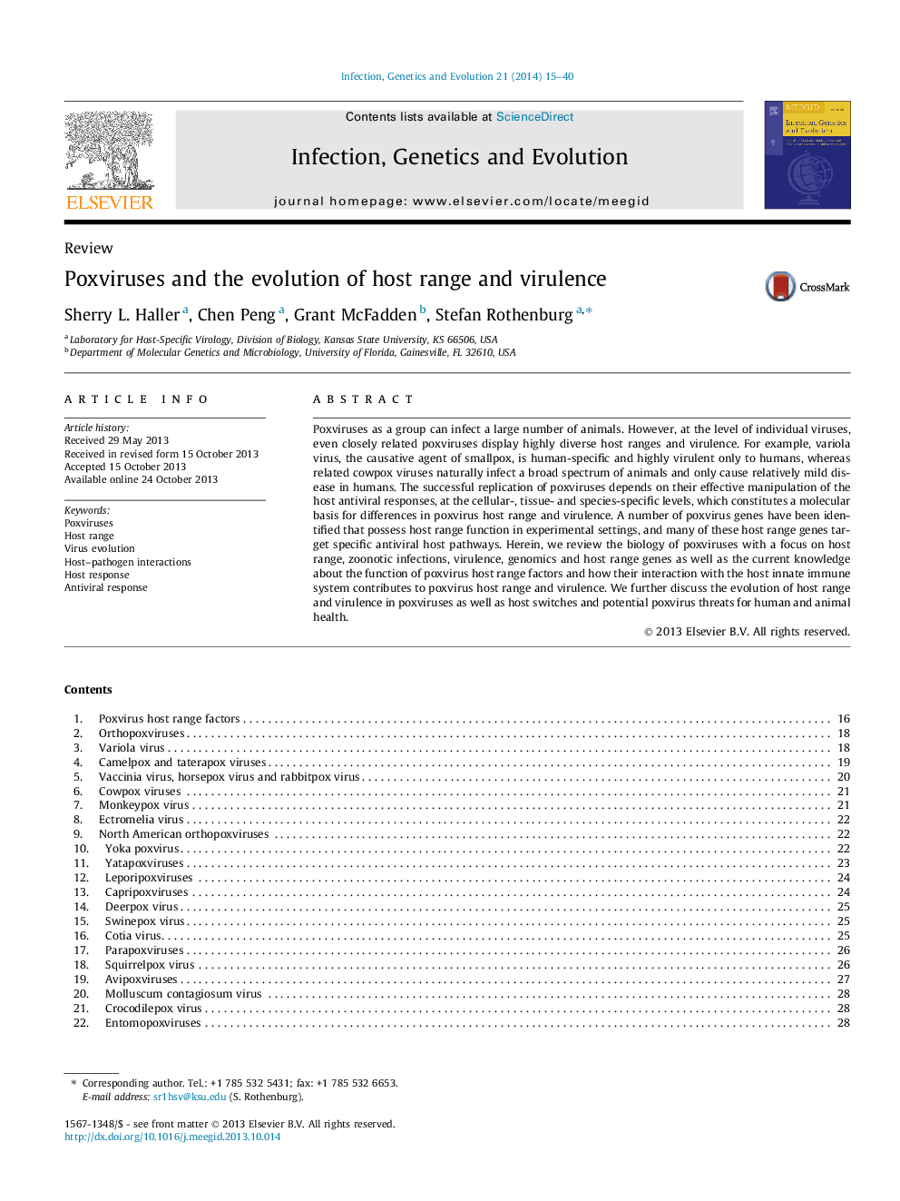 Poxviruses and the evolution of host range and virulence