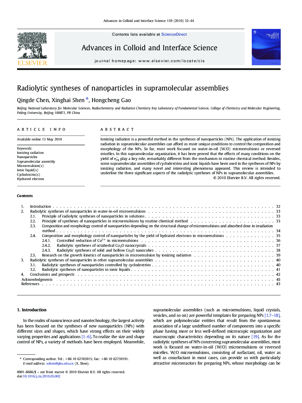 Radiolytic syntheses of nanoparticles in supramolecular assemblies