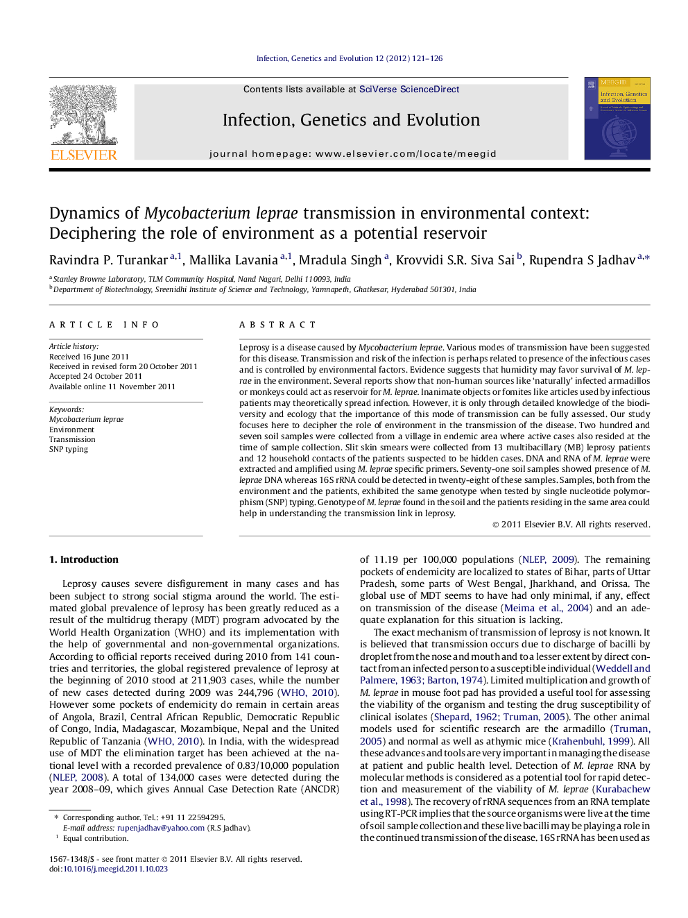 Dynamics of Mycobacterium leprae transmission in environmental context: Deciphering the role of environment as a potential reservoir