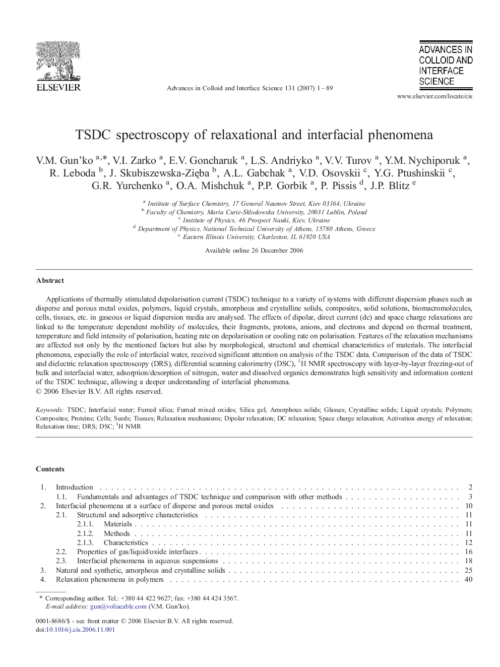 TSDC spectroscopy of relaxational and interfacial phenomena