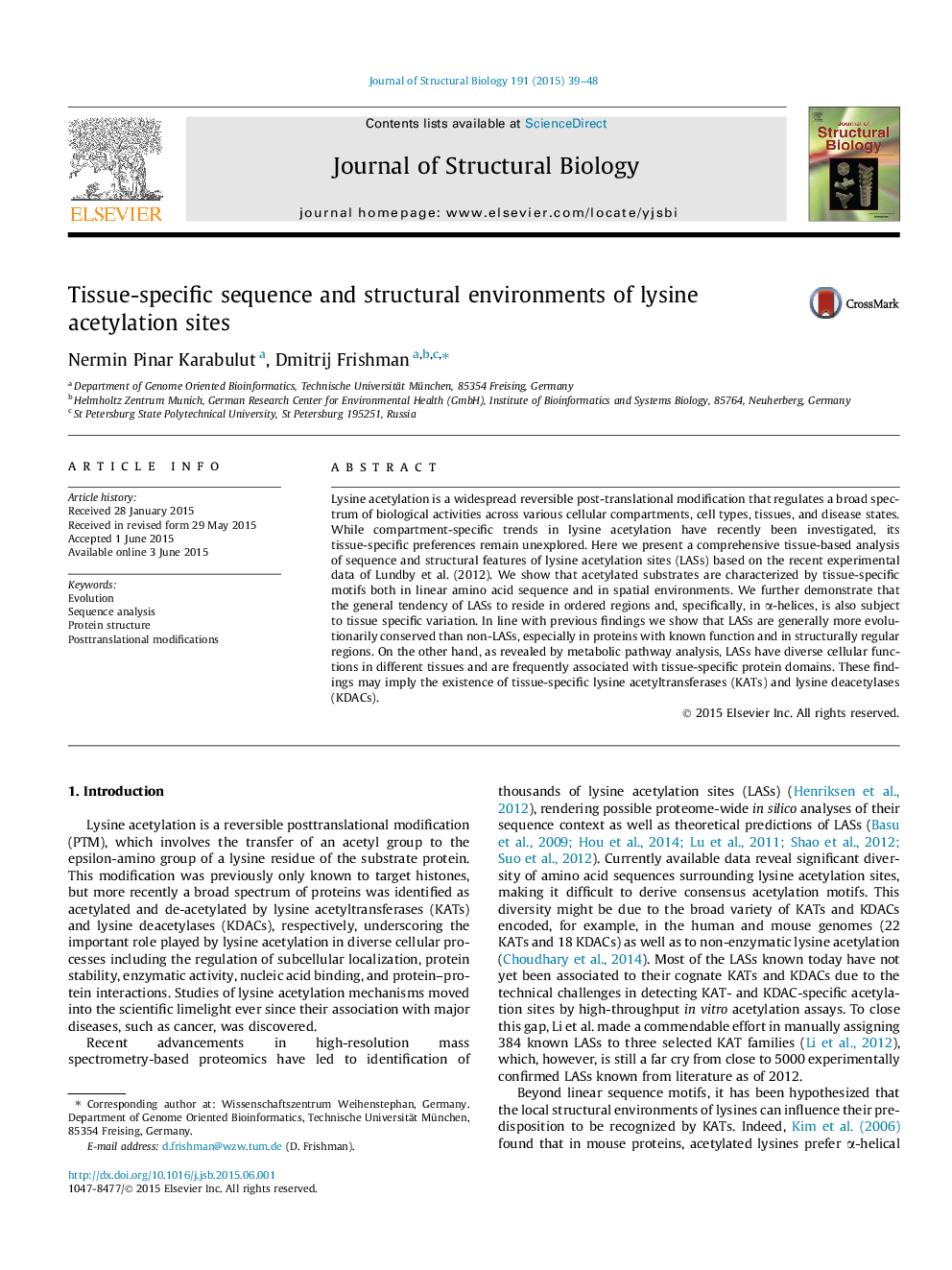 Tissue-specific sequence and structural environments of lysine acetylation sites