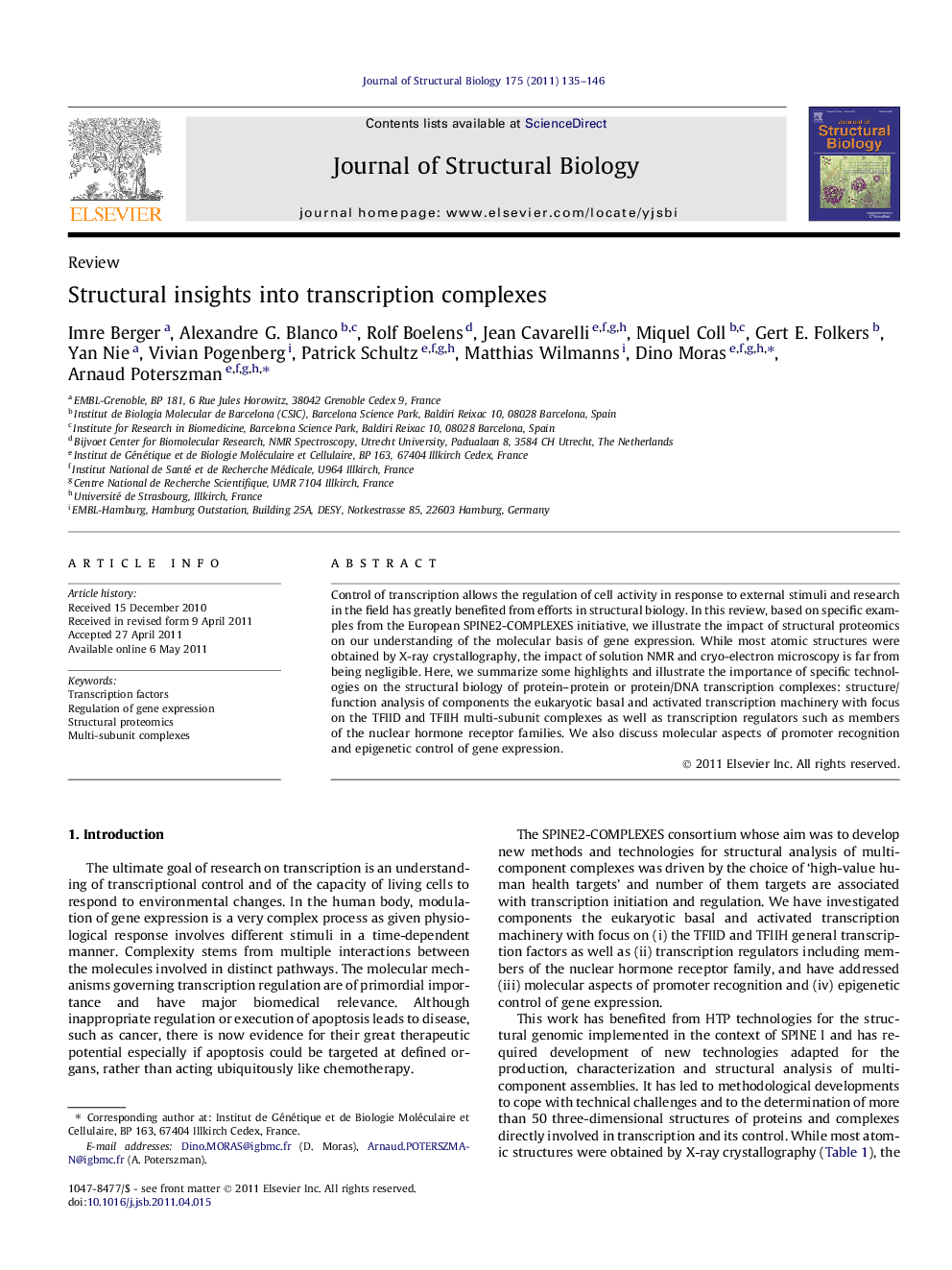 Structural insights into transcription complexes