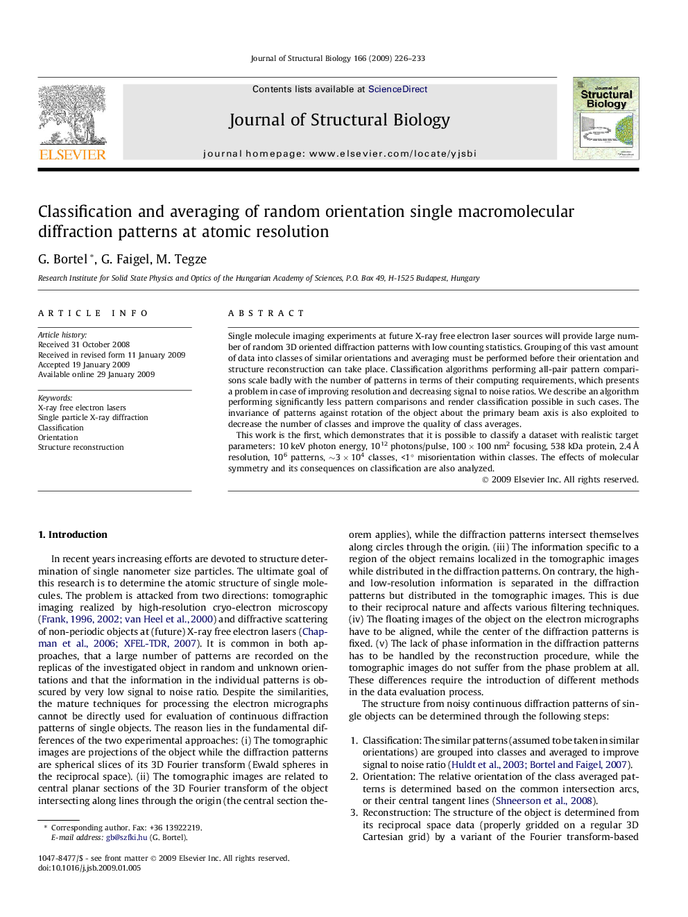 Classification and averaging of random orientation single macromolecular diffraction patterns at atomic resolution