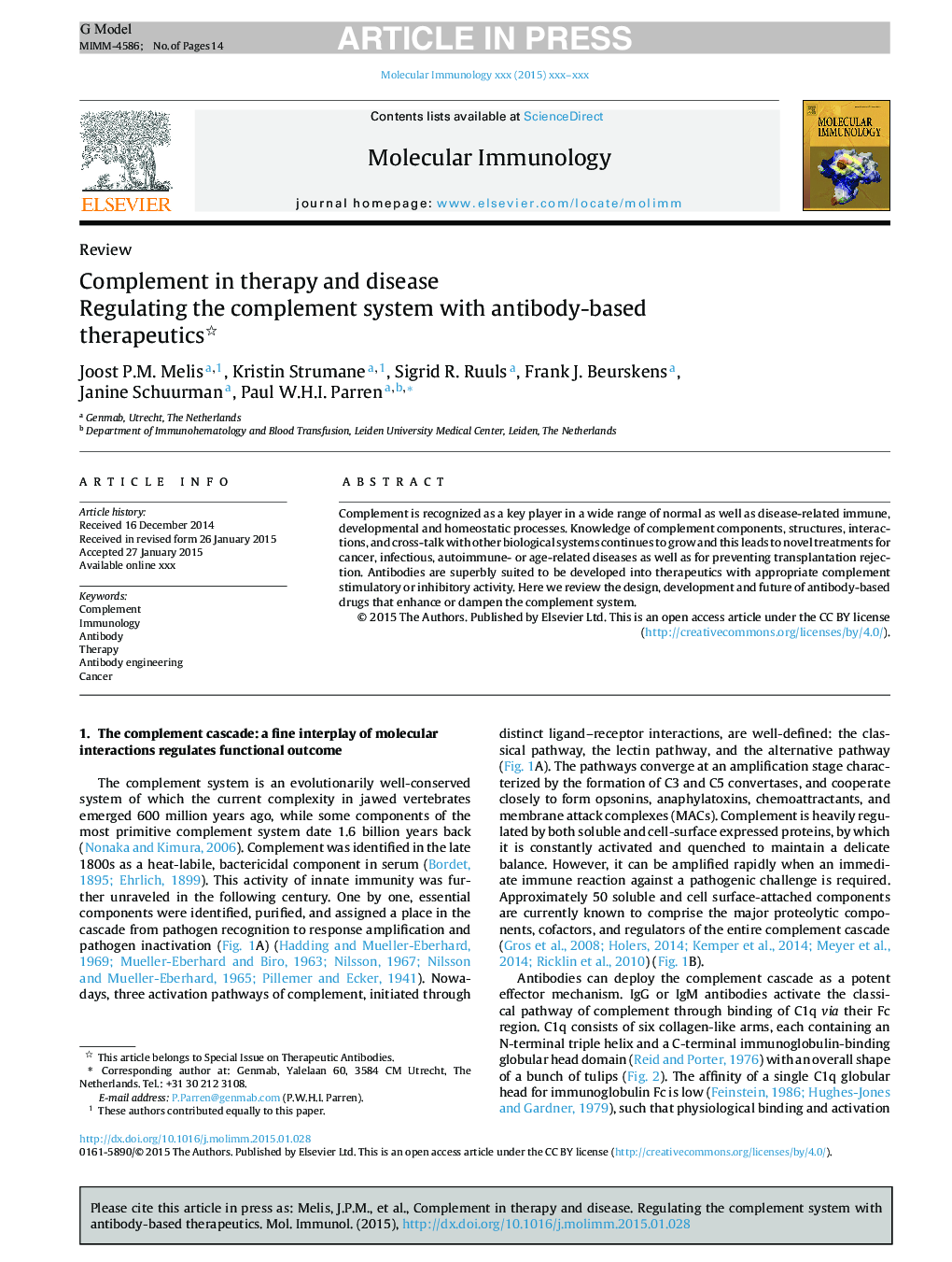 Complement in therapy and disease