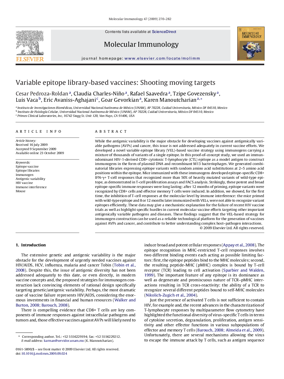 Variable epitope library-based vaccines: Shooting moving targets