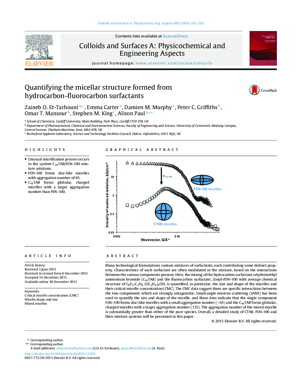 Quantifying the micellar structure formed from hydrocarbon-fluorocarbon surfactants