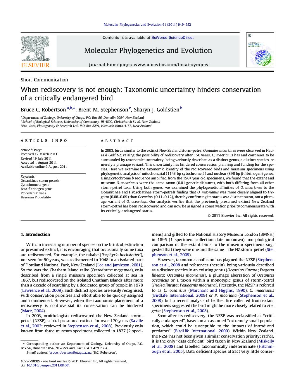 When rediscovery is not enough: Taxonomic uncertainty hinders conservation of a critically endangered bird