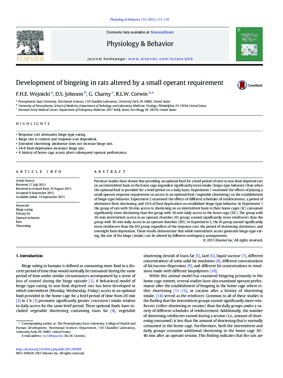 Development of bingeing in rats altered by a small operant requirement