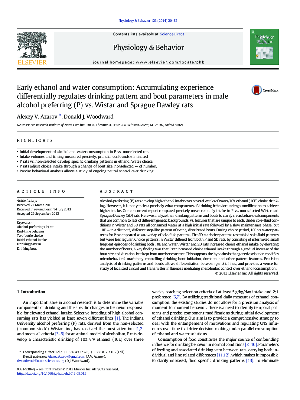 Early ethanol and water consumption: Accumulating experience differentially regulates drinking pattern and bout parameters in male alcohol preferring (P) vs. Wistar and Sprague Dawley rats