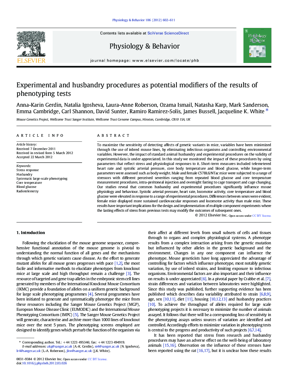 Experimental and husbandry procedures as potential modifiers of the results of phenotyping tests