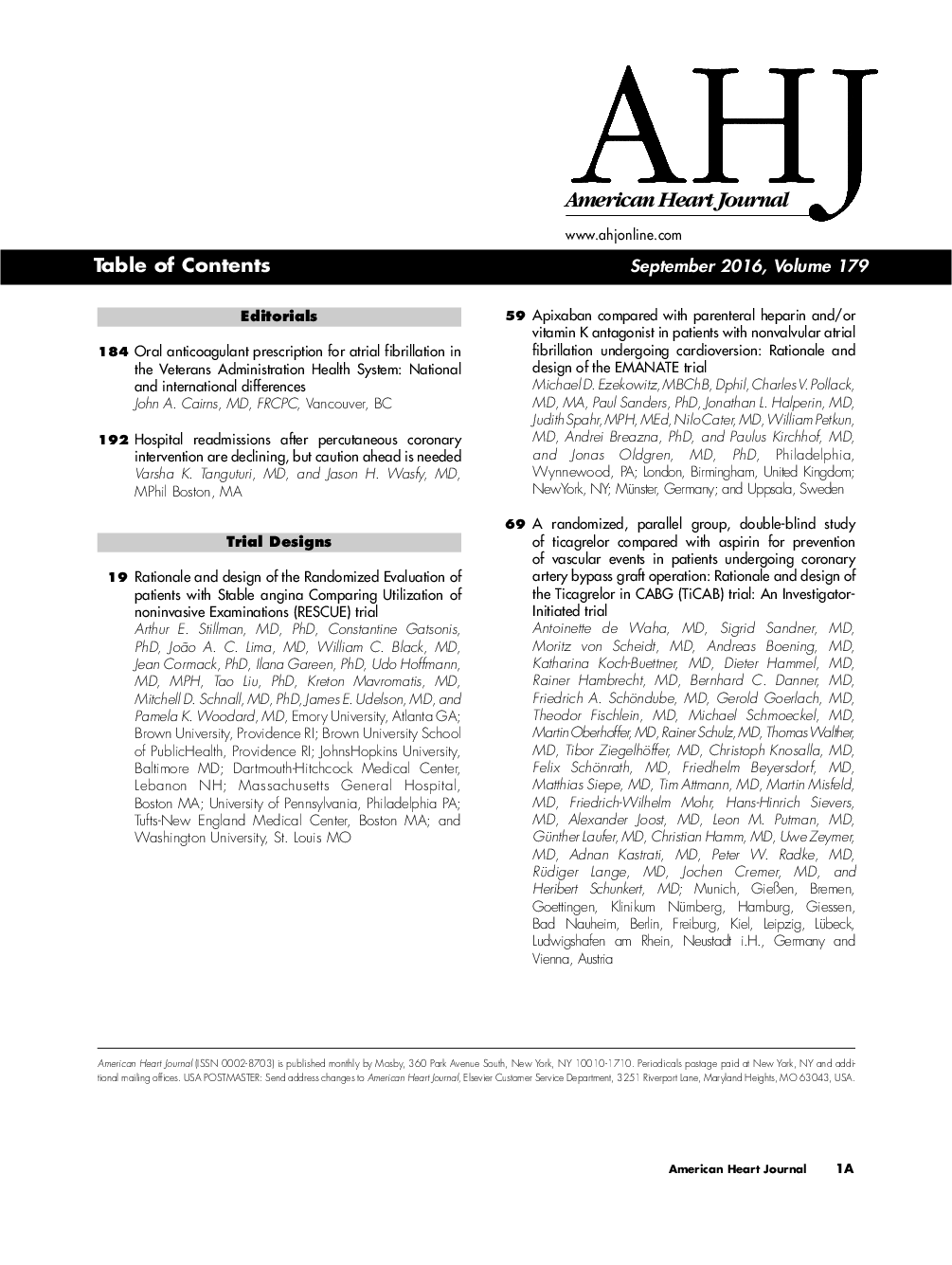 Table of Contents
