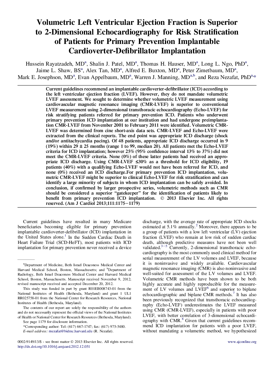 اختلالات اریتمی و هدایتی فراوانی تخلیه بطن چپ ابعاد چشمی بر اساس اکوکاردیوگرافی دو بعدی برای تسریع خطر بیماران جهت پیشگیری از ابتلا به امراض قلبی- 