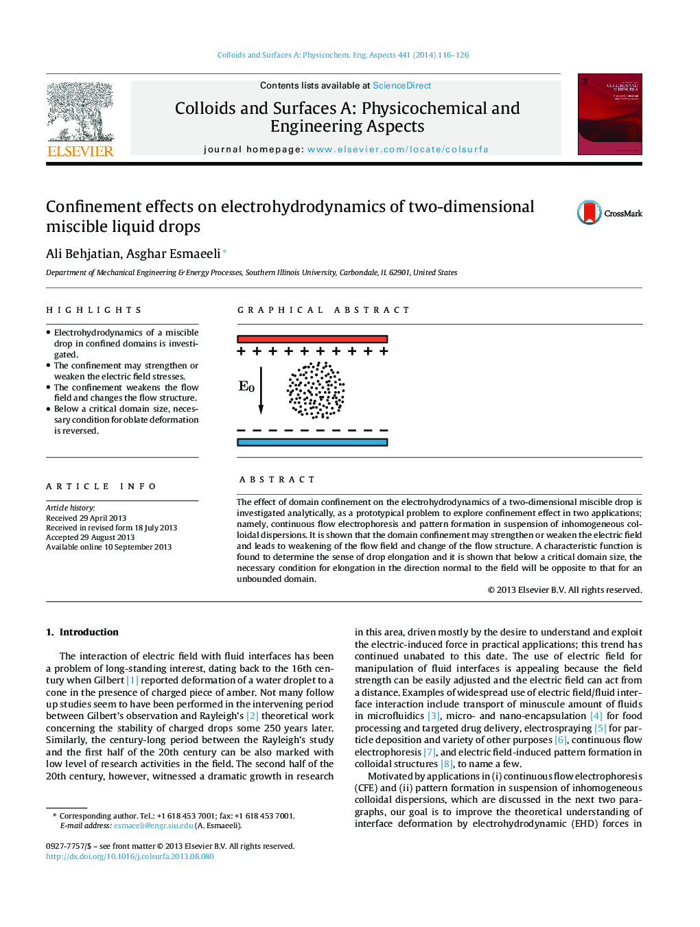 Confinement effects on electrohydrodynamics of two-dimensional miscible liquid drops