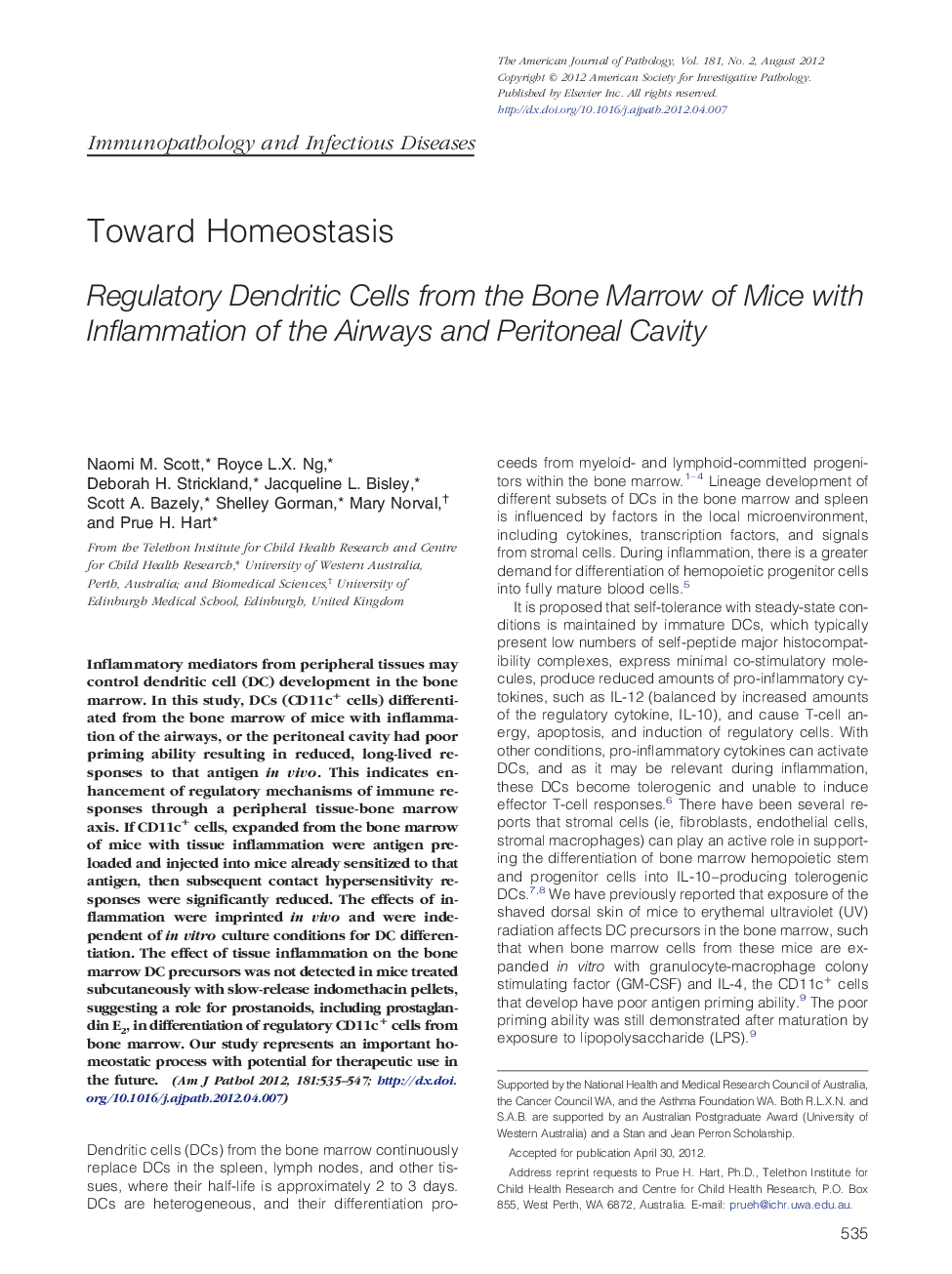 Toward Homeostasis
