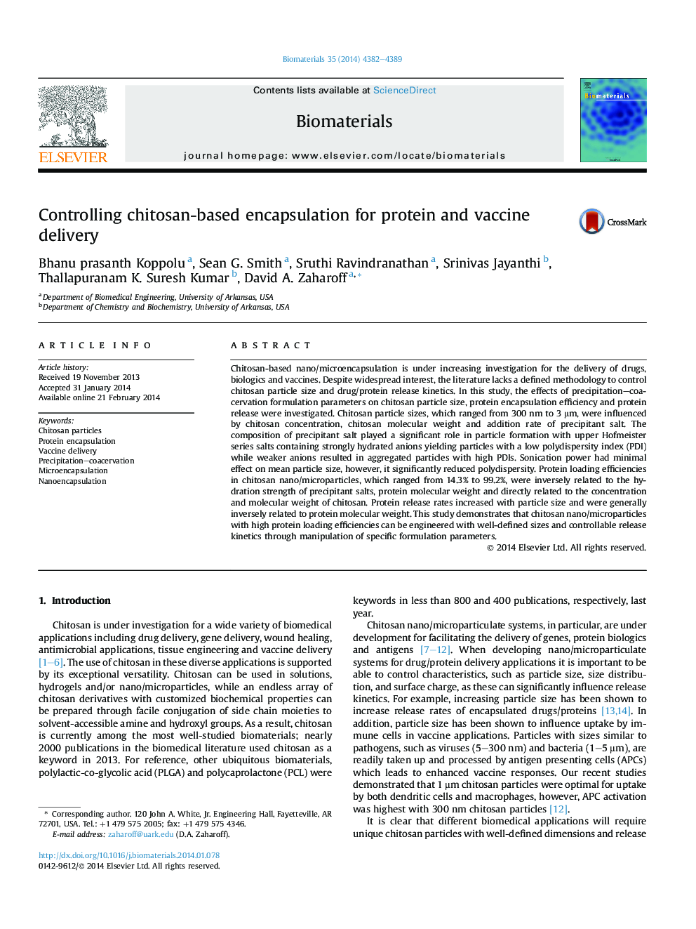 Controlling chitosan-based encapsulation for protein and vaccine delivery