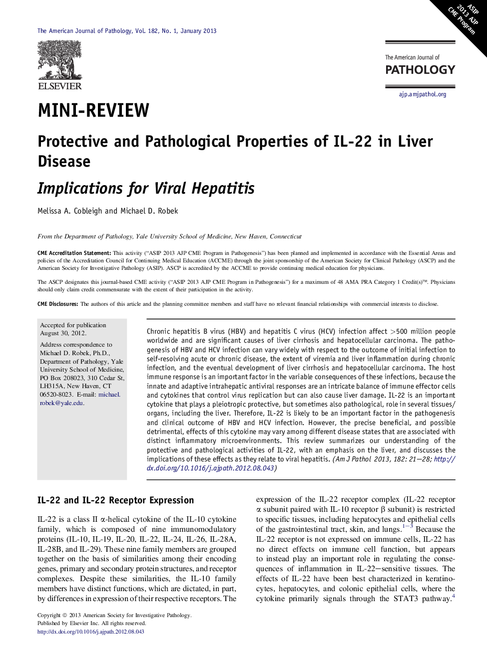 Protective and Pathological Properties of IL-22 in Liver Disease: Implications for Viral Hepatitis