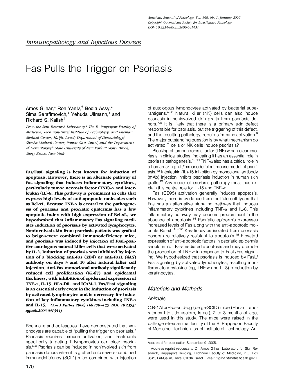 Fas Pulls the Trigger on Psoriasis