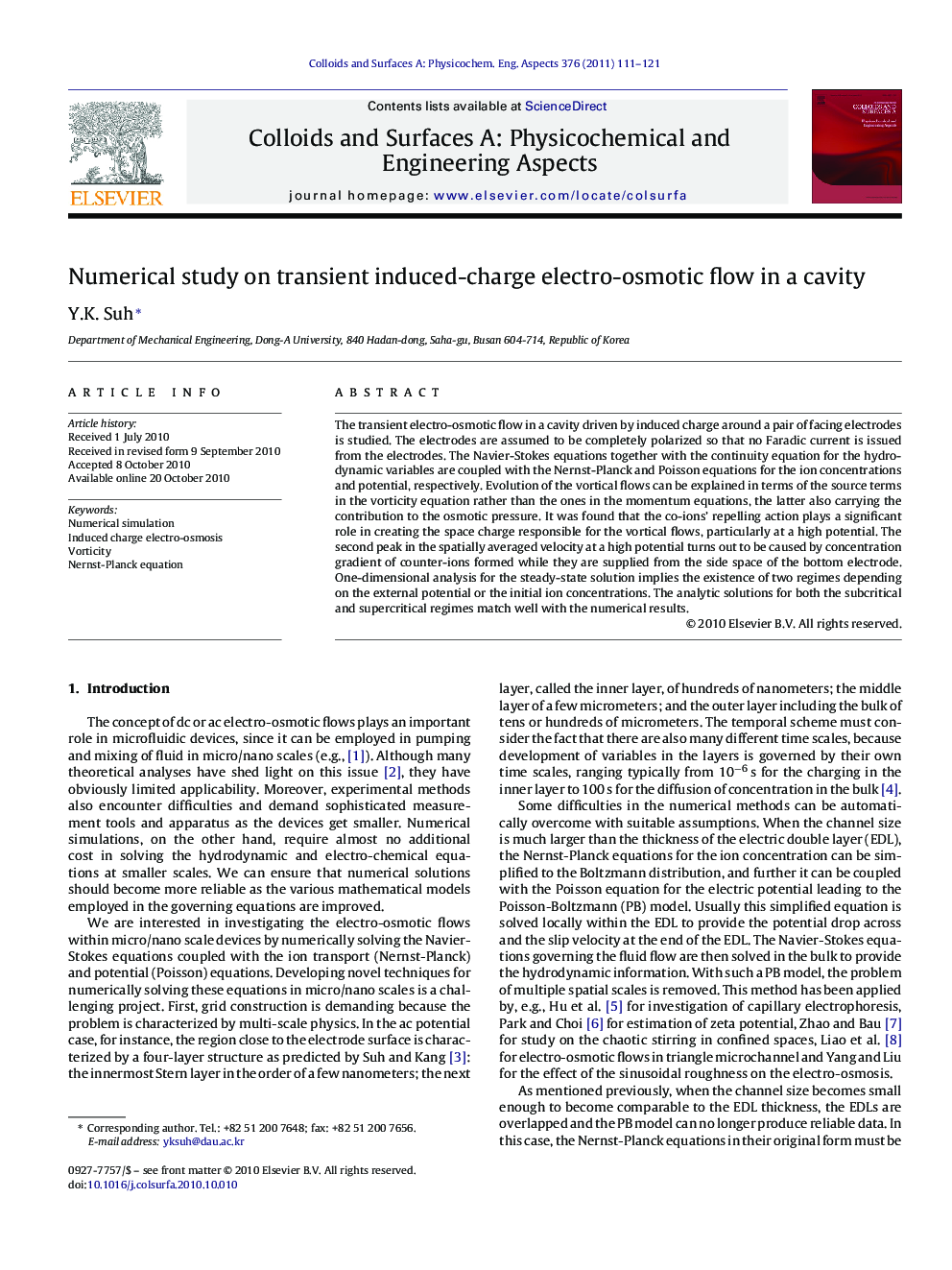 Numerical study on transient induced-charge electro-osmotic flow in a cavity