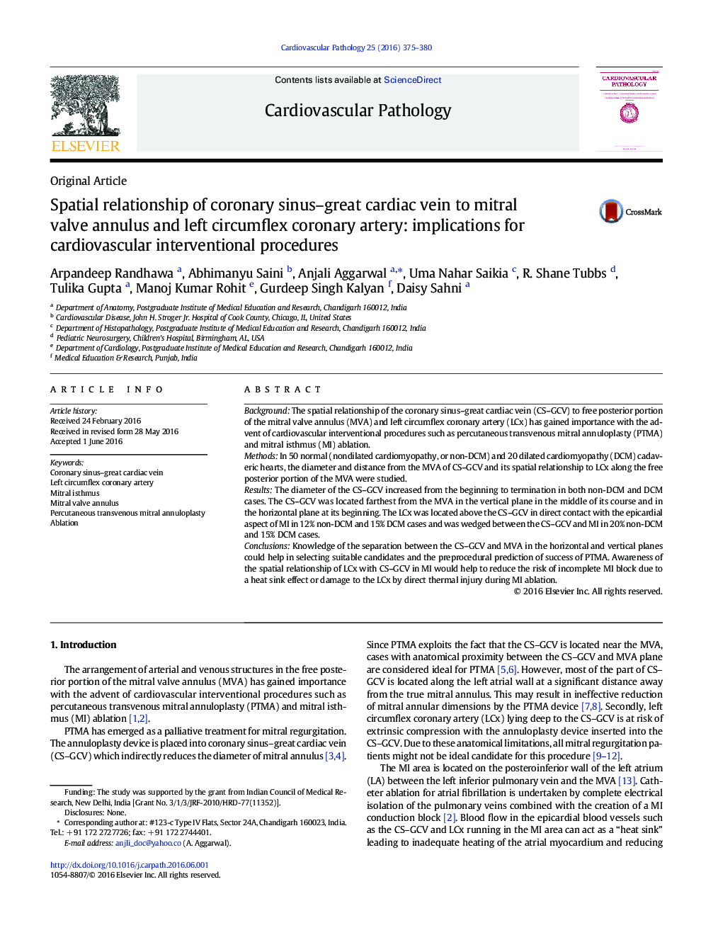 Spatial relationship of coronary sinus-great cardiac vein to mitral valve annulus and left circumflex coronary artery: implications for cardiovascular interventional procedures