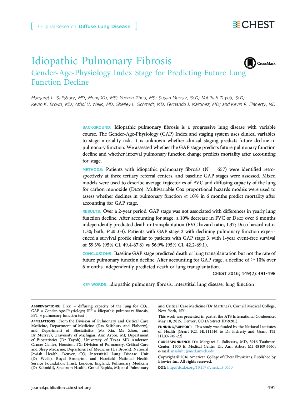 Idiopathic Pulmonary Fibrosis