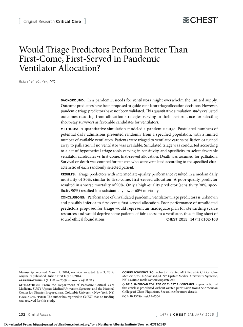 Would Triage Predictors Perform Better Than First-Come, First-Served in Pandemic Ventilator Allocation?