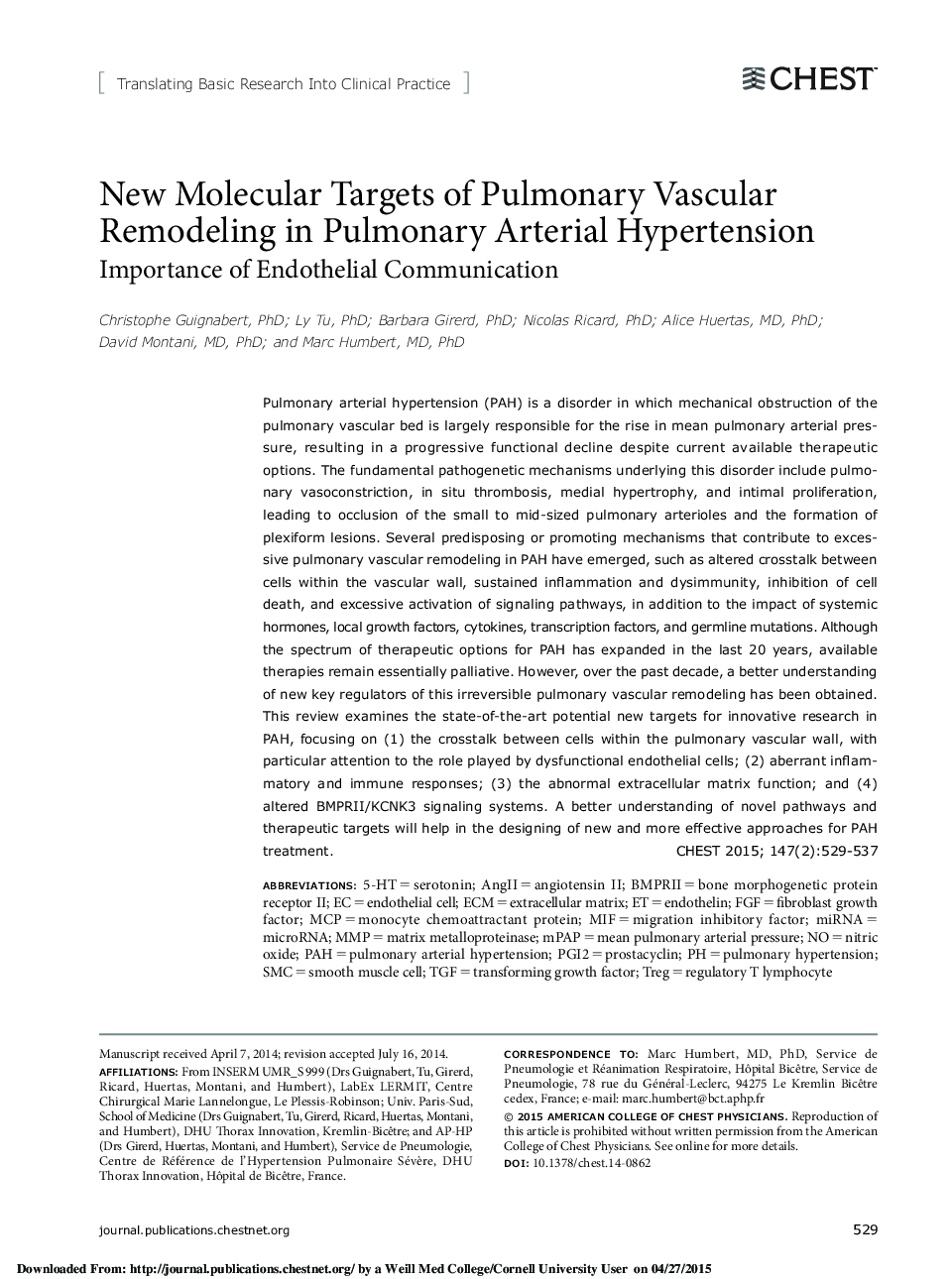 New Molecular Targets of Pulmonary Vascular Remodeling in Pulmonary Arterial Hypertension