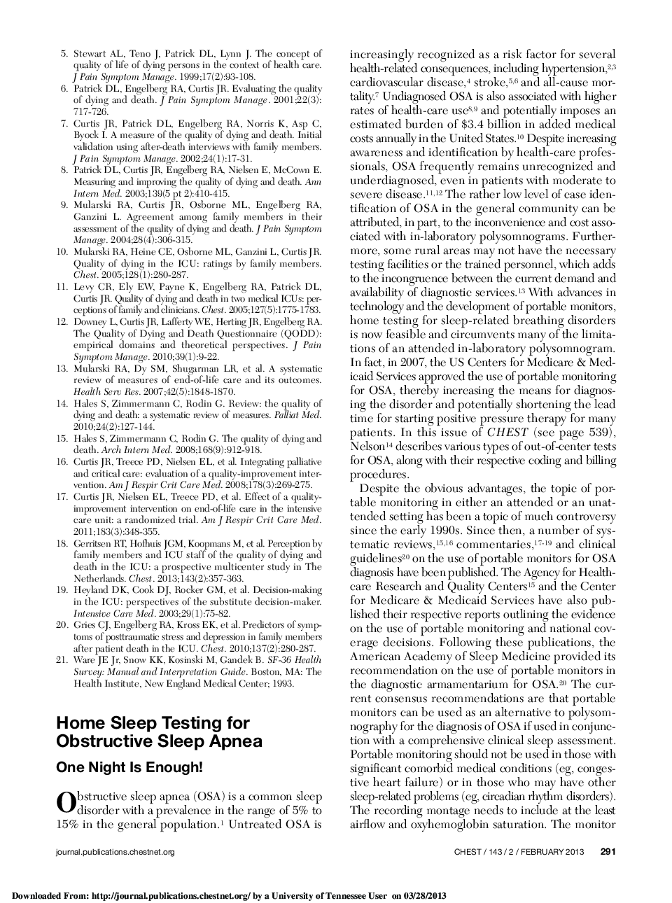 Home Sleep Testing for Obstructive Sleep Apnea