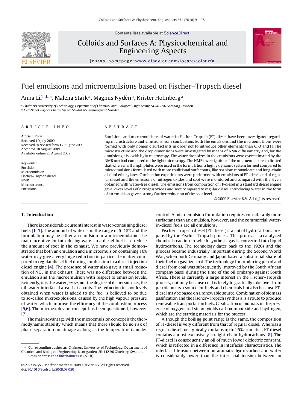 Fuel emulsions and microemulsions based on Fischer-Tropsch diesel