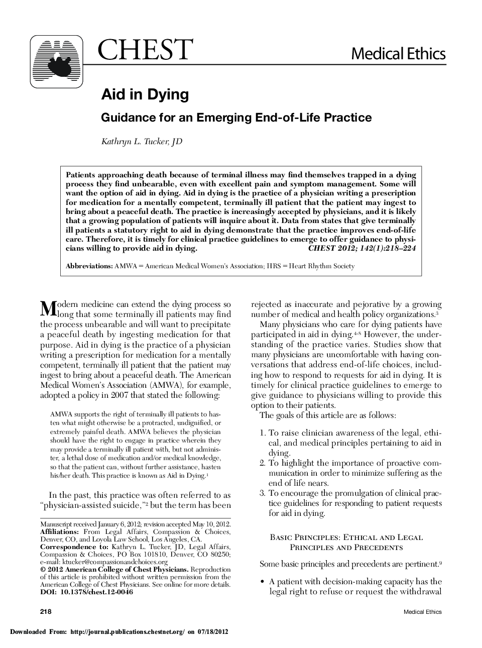 Aid in Dying