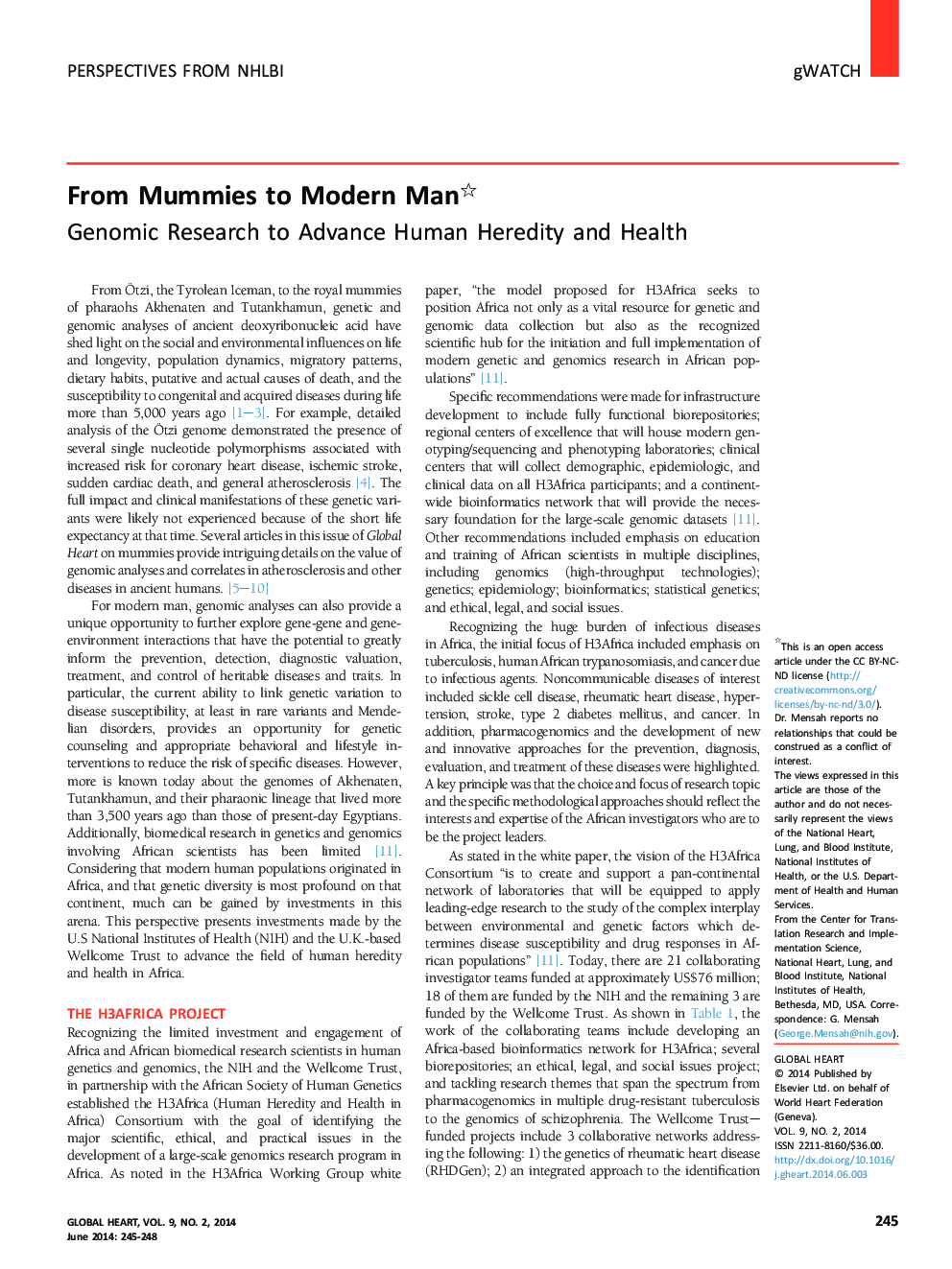From Mummies to Modern Man