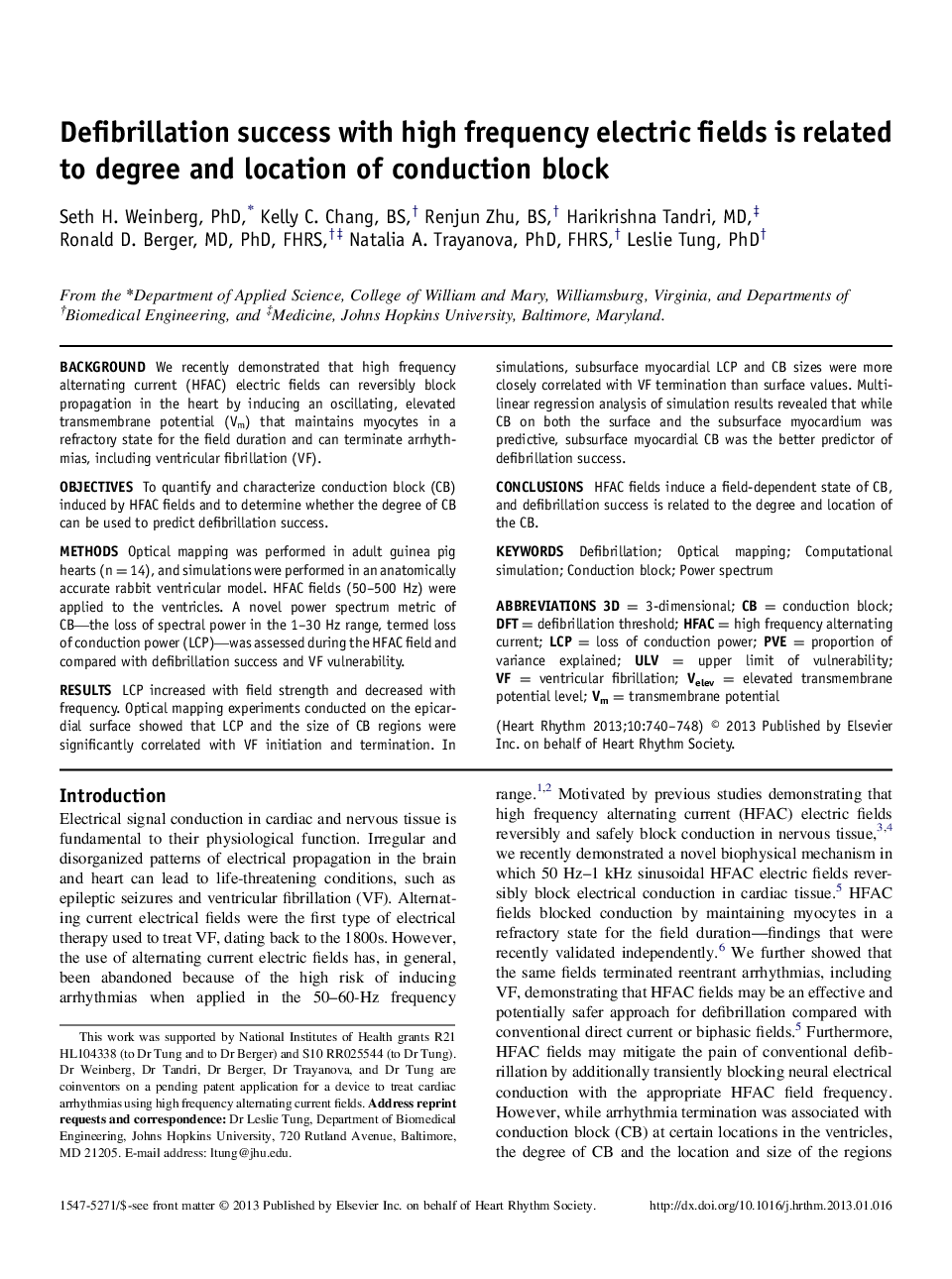 موفقیت دیفرگریلاسیون با میدان های الکتریکی فرکانس بالا مربوط به درجه و مکان بلوک هدایت می شود 