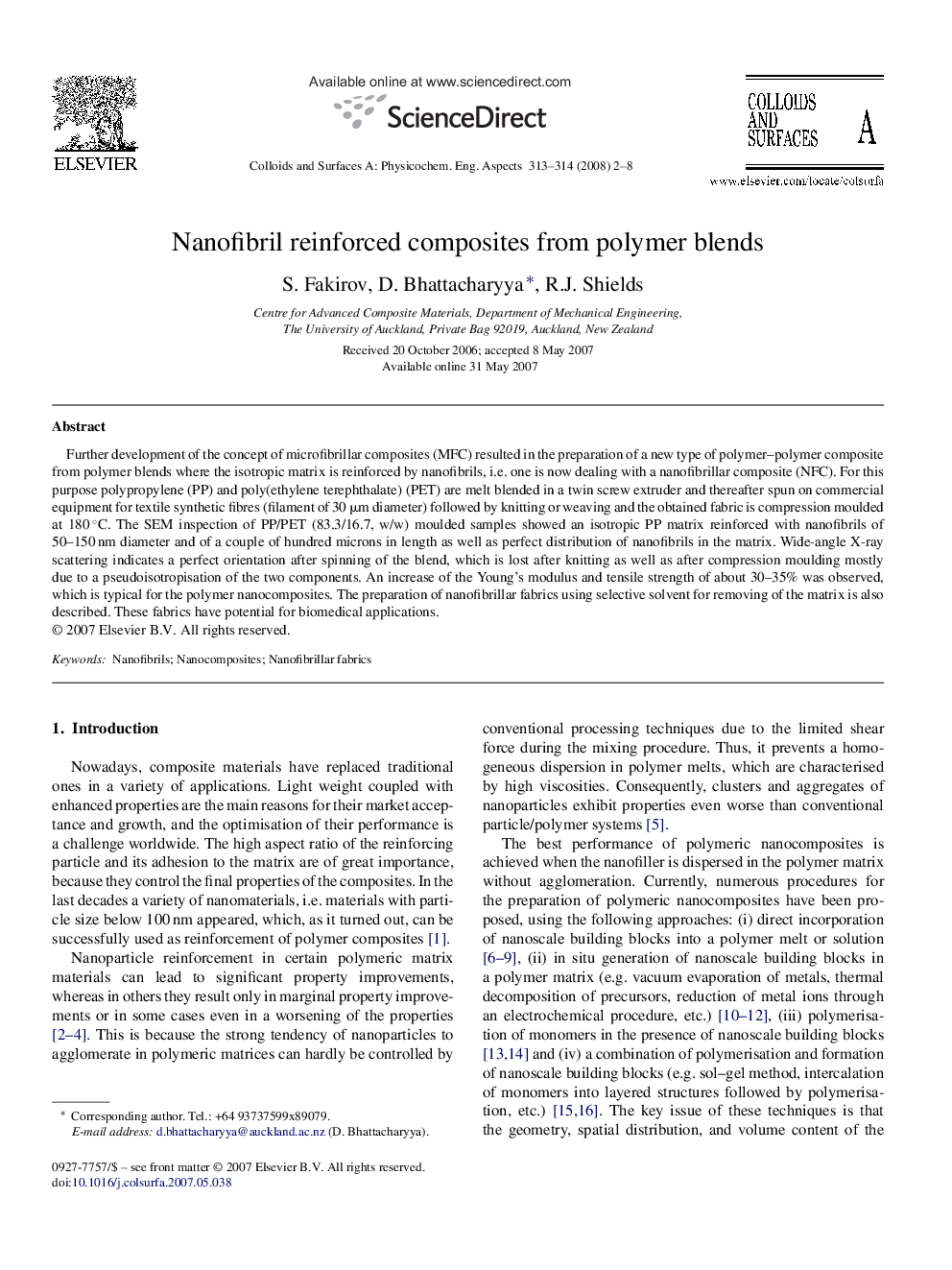 Nanofibril reinforced composites from polymer blends