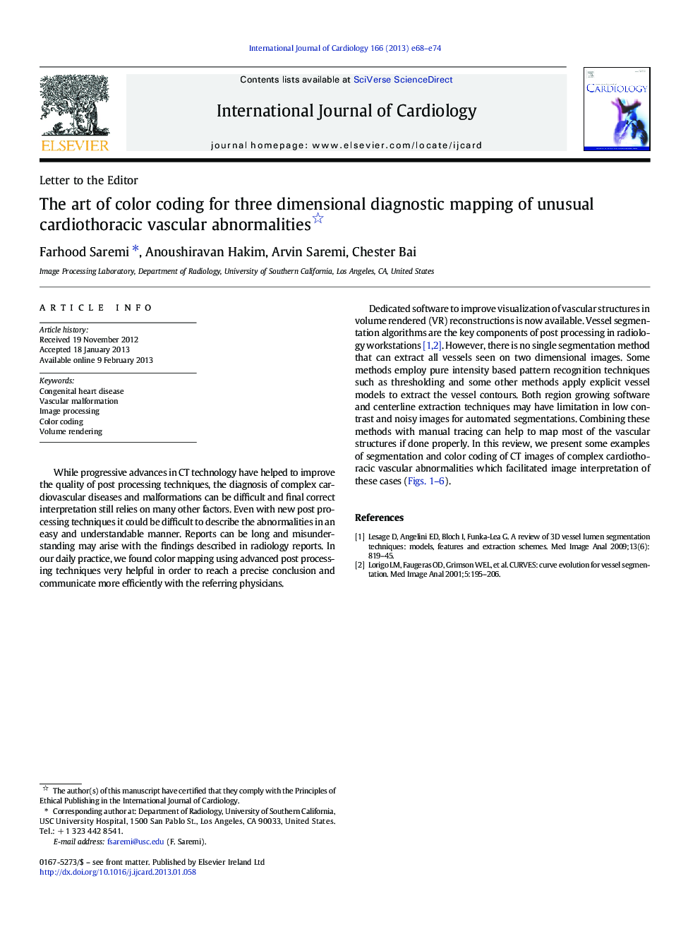 The art of color coding for three dimensional diagnostic mapping of unusual cardiothoracic vascular abnormalities