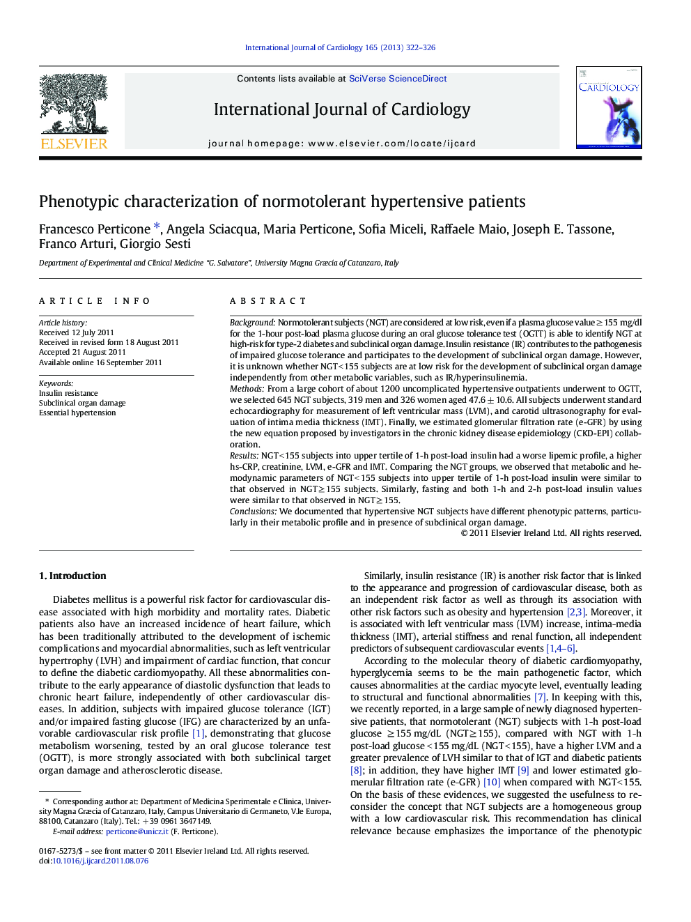 Phenotypic characterization of normotolerant hypertensive patients