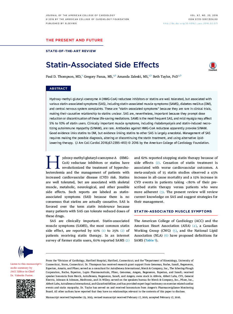 Statin-Associated Side Effects