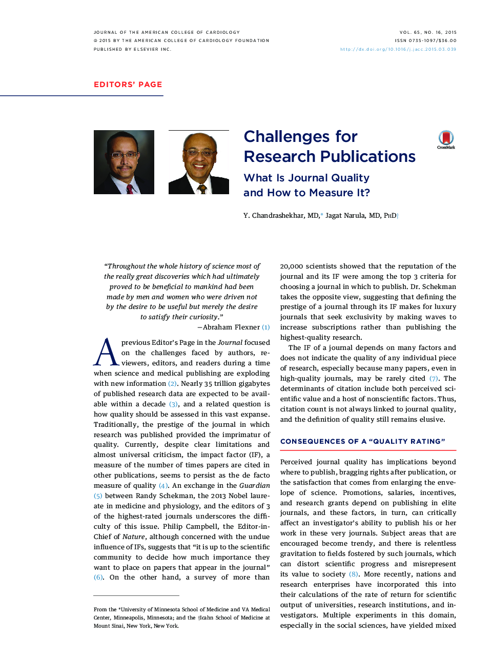 Challenges for Research Publications