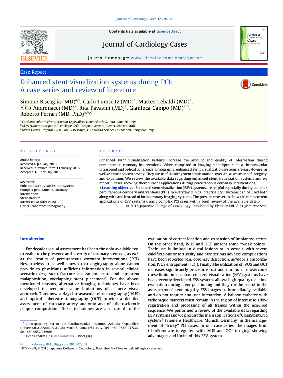 Enhanced stent visualization systems during PCI: A case series and review of literature