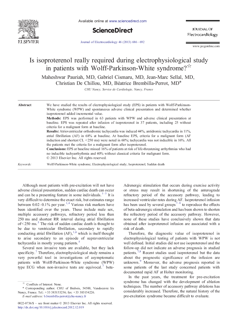 Is isoproterenol really required during electrophysiological study in patients with Wolff-Parkinson-White syndrome?