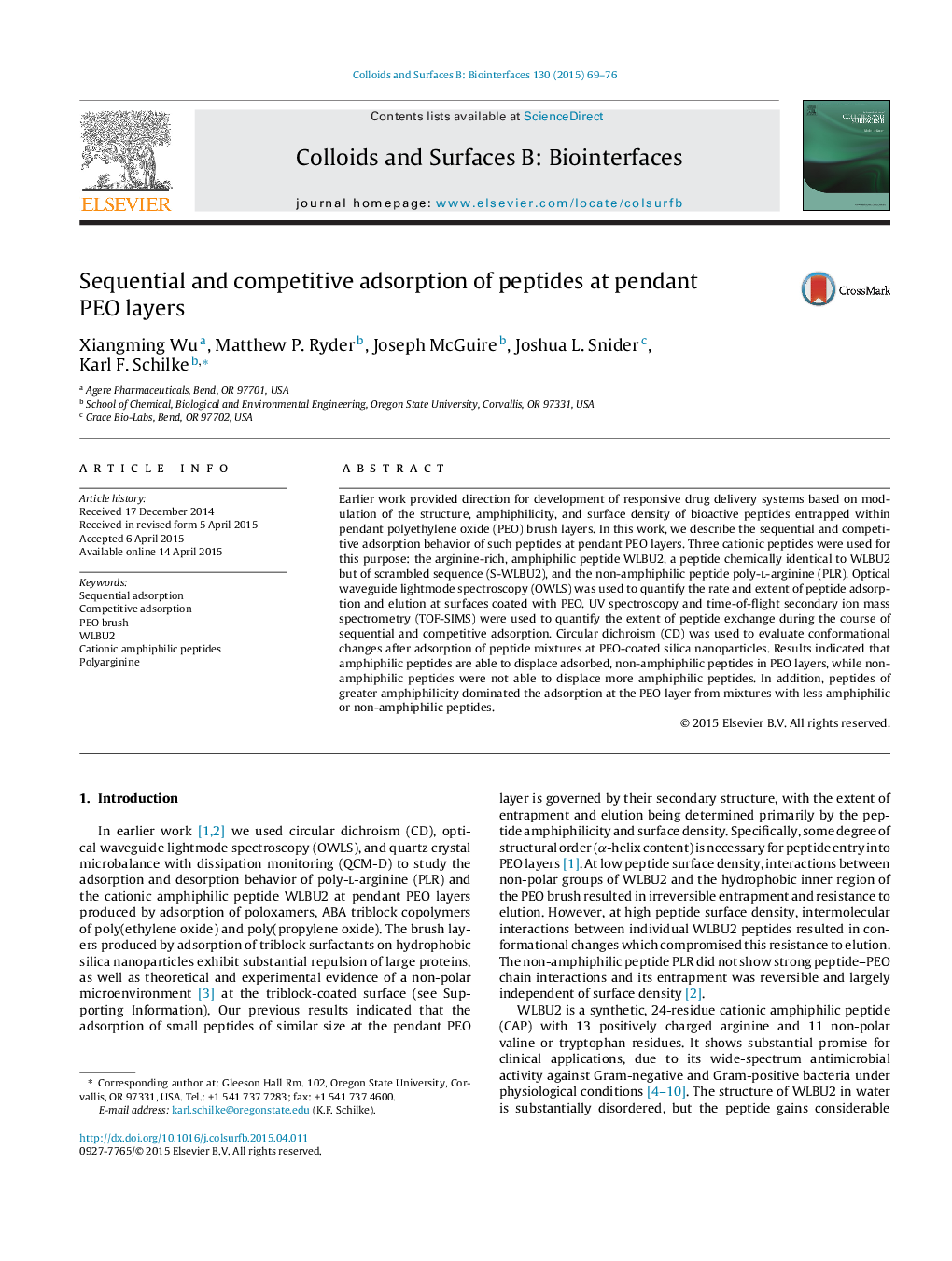 Sequential and competitive adsorption of peptides at pendant PEO layers