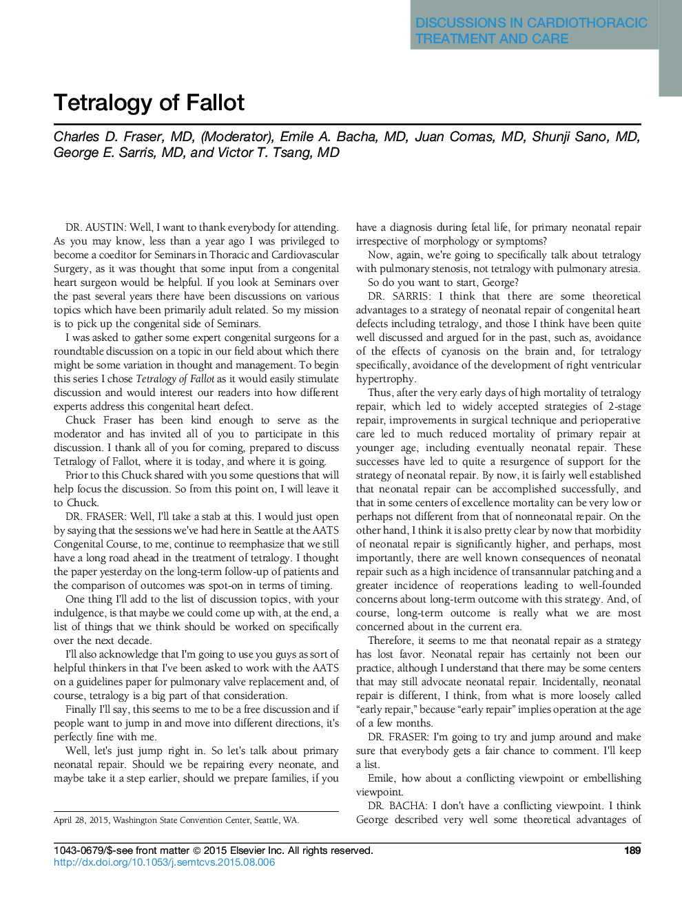 Tetralogy of Fallot