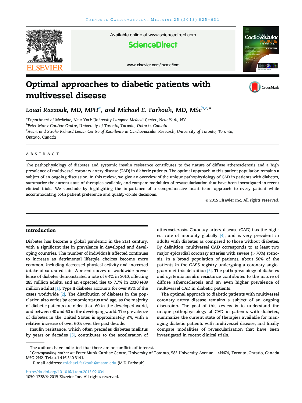Optimal approaches to diabetic patients with multivessel disease