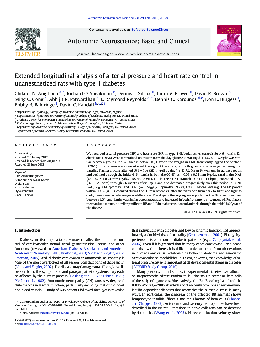 Extended longitudinal analysis of arterial pressure and heart rate control in unanesthetized rats with type 1 diabetes