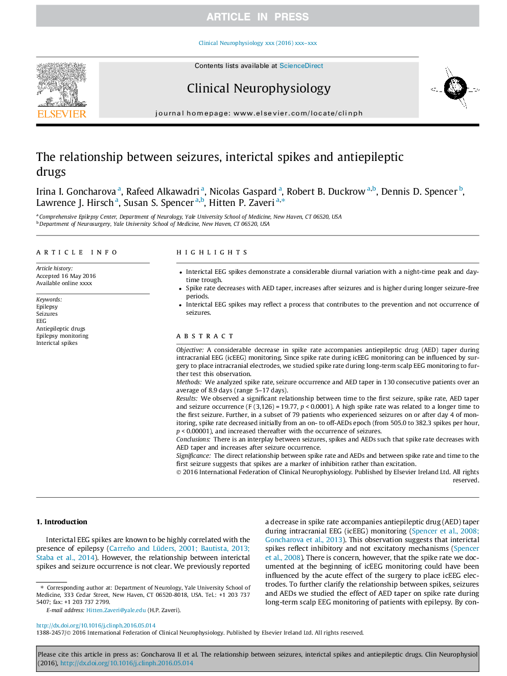 The relationship between seizures, interictal spikes and antiepileptic drugs